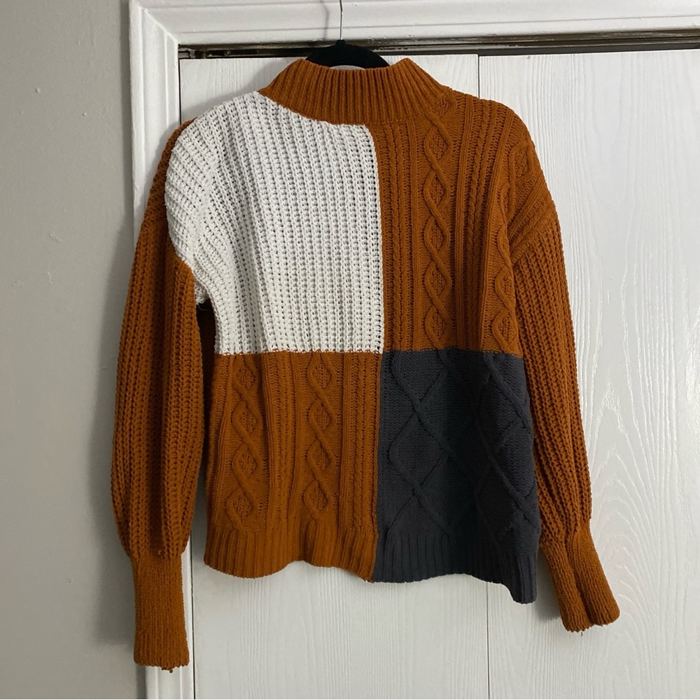 Absolutely Famous Multicolor Patchwork Sweater - image 1